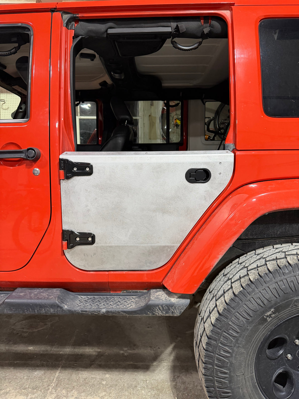 2007-2018 Jeep JK Aluminum Rear Half Doors - Pair