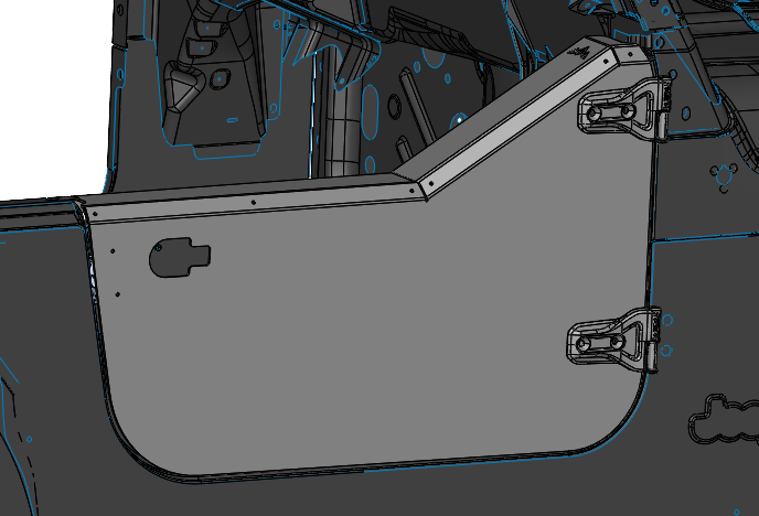 Jeep TJ/LJ Aluminum Half Doors (PAIR)