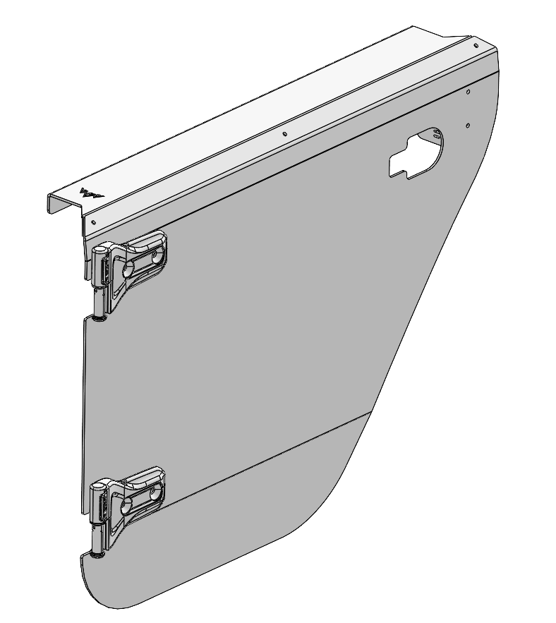 2007-2018 Jeep JK Aluminum Rear Half Doors - Pair