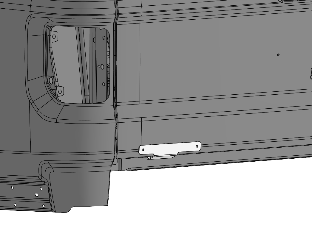 Jeep Gladiator JT License Plate Relocation Bracket